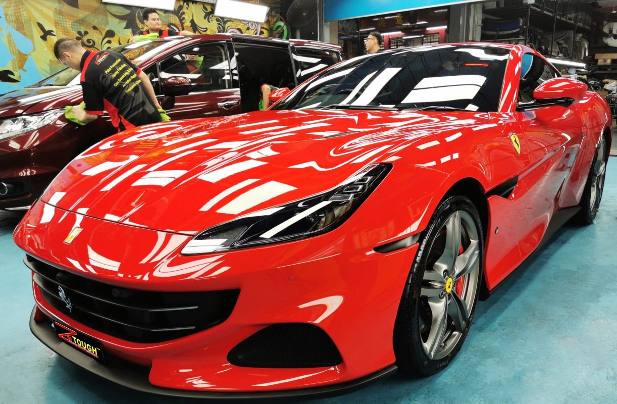 Ferrari Portofino, sealed with ZeTough Ceramic at Revol Carz.