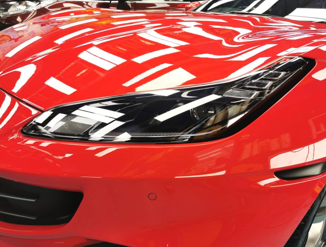 The Portofino's coated paintwork showing clean reflections.