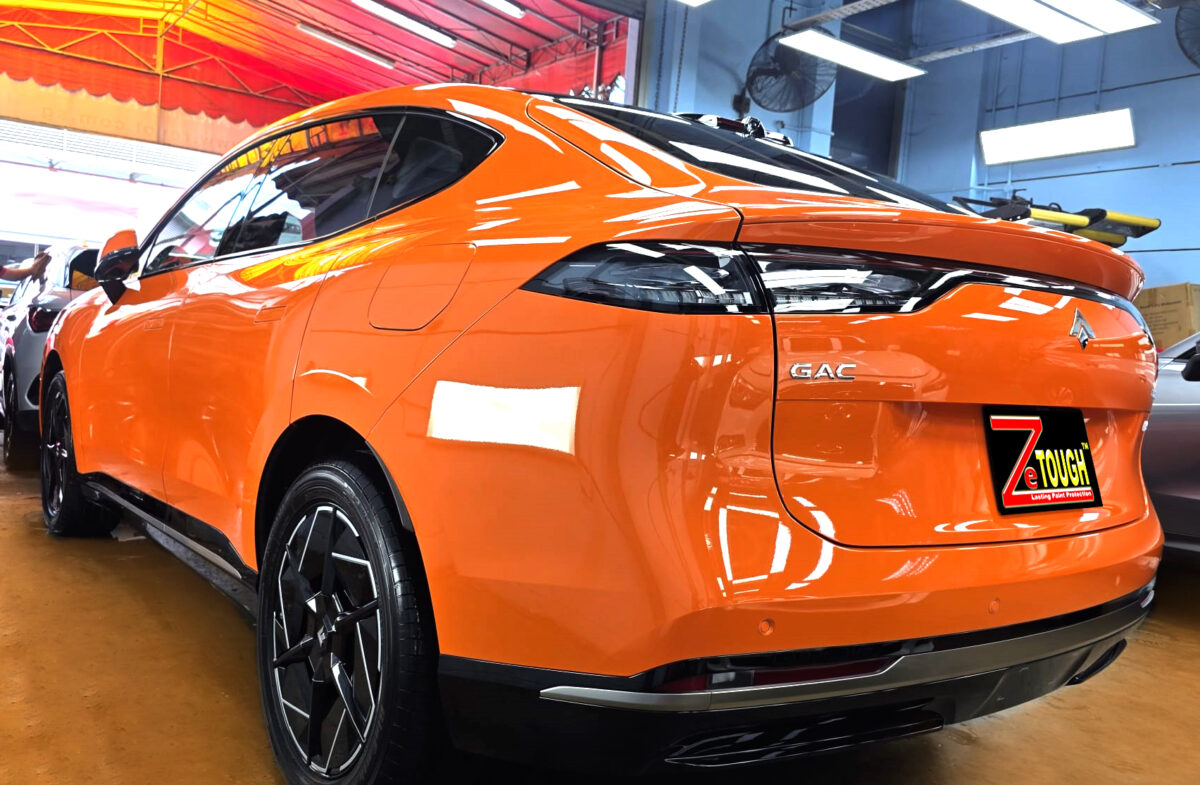 The GAC Aion Hyptec after its ZeTough coating.