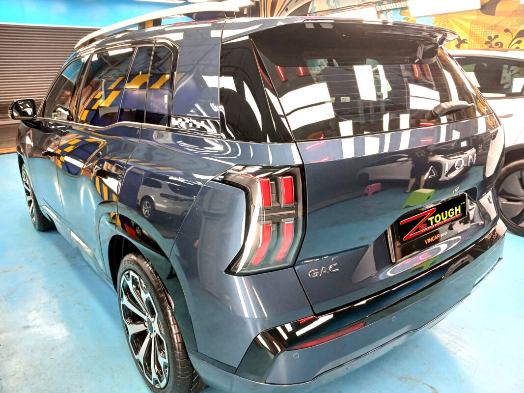 The GAC Aion V after its ZeTough coating.