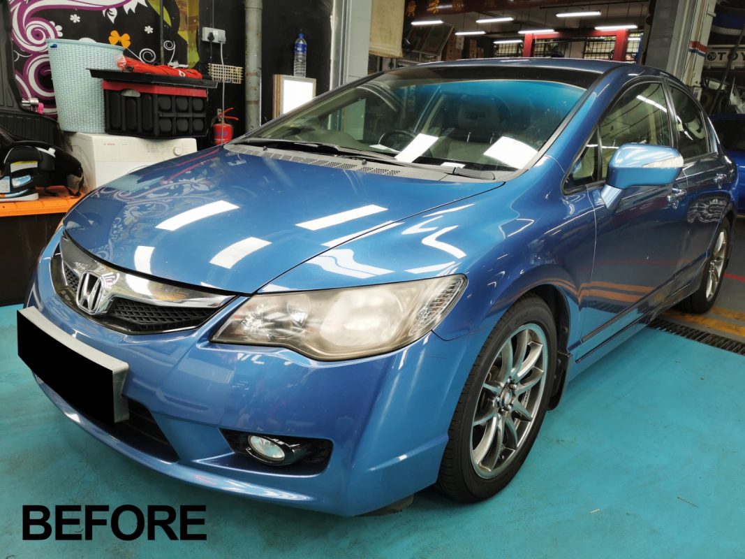 Honda Civic, fully resprayed at Revol Carz.