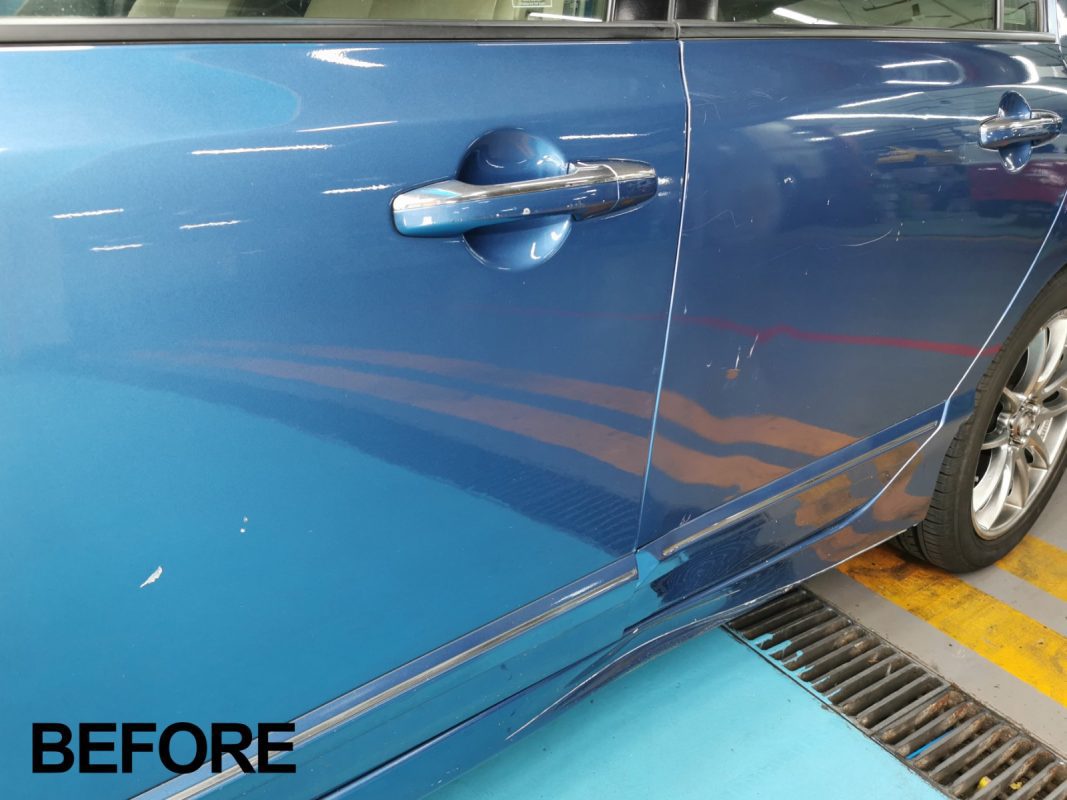 The Honda Civic after the full respray.