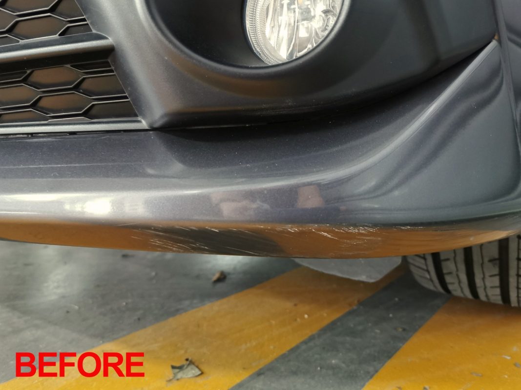 The Honda Civic after the full respray.