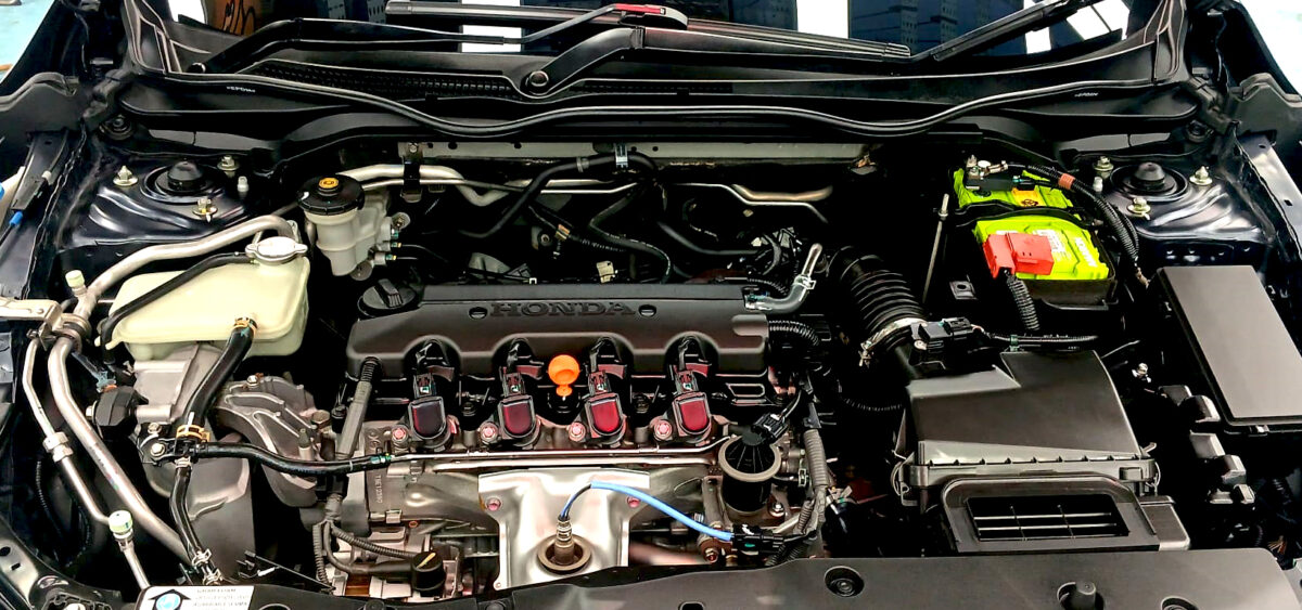 Detail of the Honda Civic's bodywork sealed with ZeTough Ceramic.
