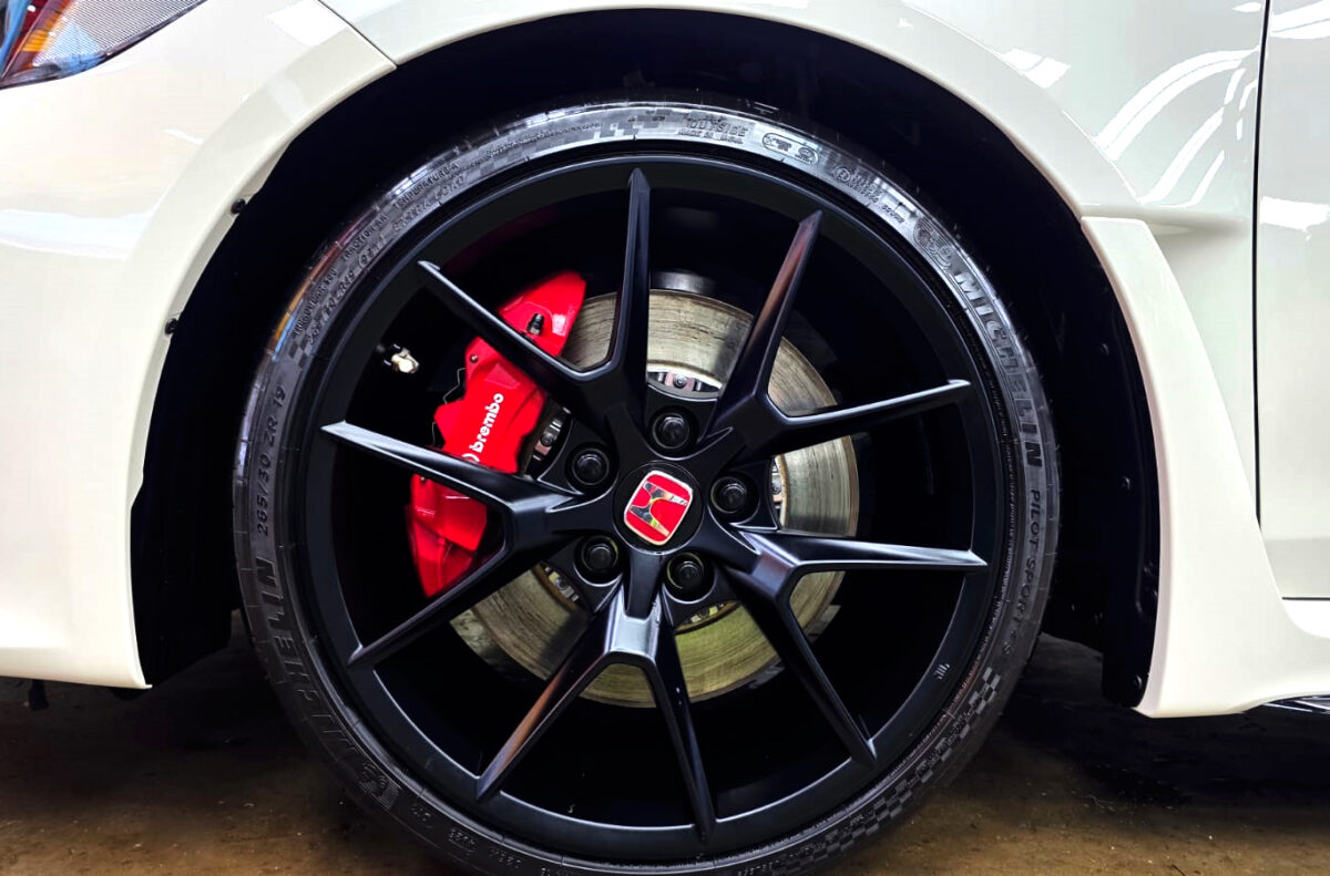 The Honda Civic, finished and ready for collection.