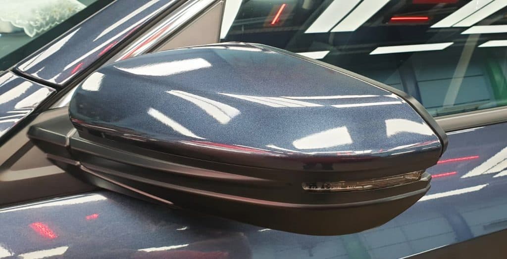 Side panel of the Civic with the ceramic finish locked in.