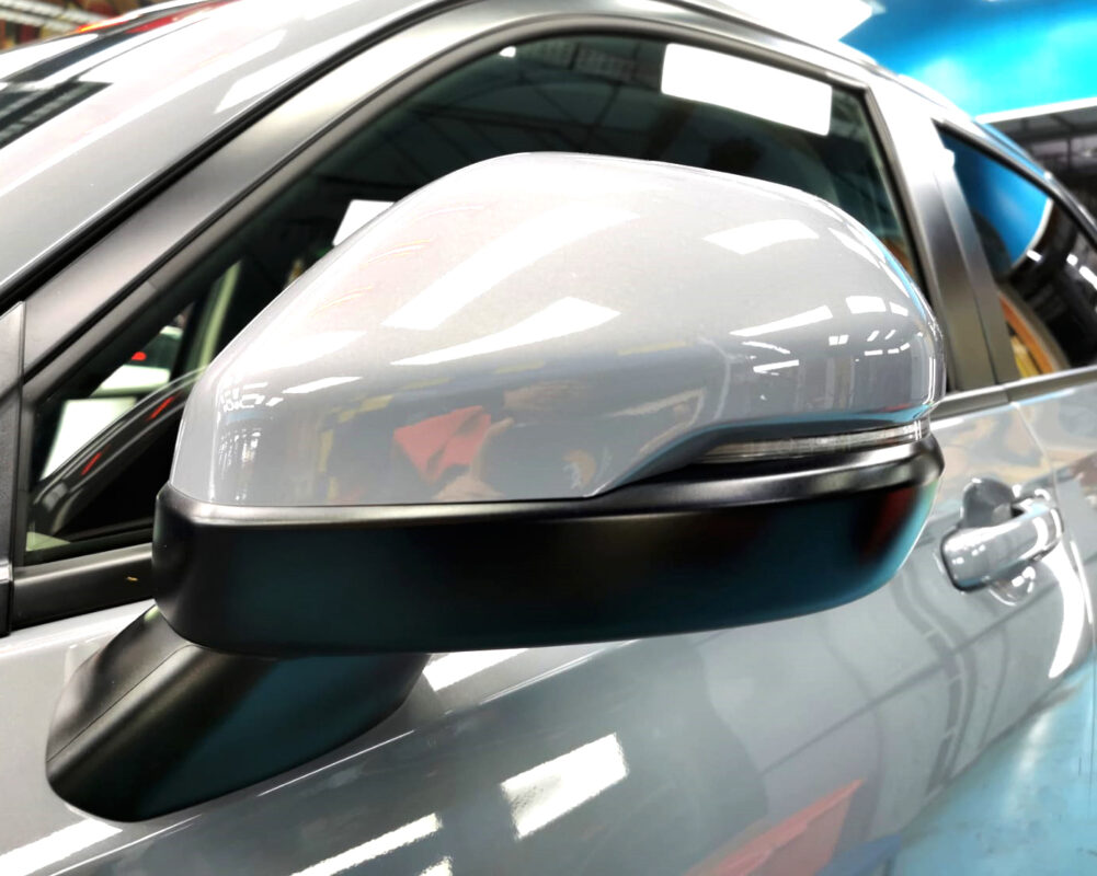 Side panel of the Honda HR-V with the ceramic finish locked in.