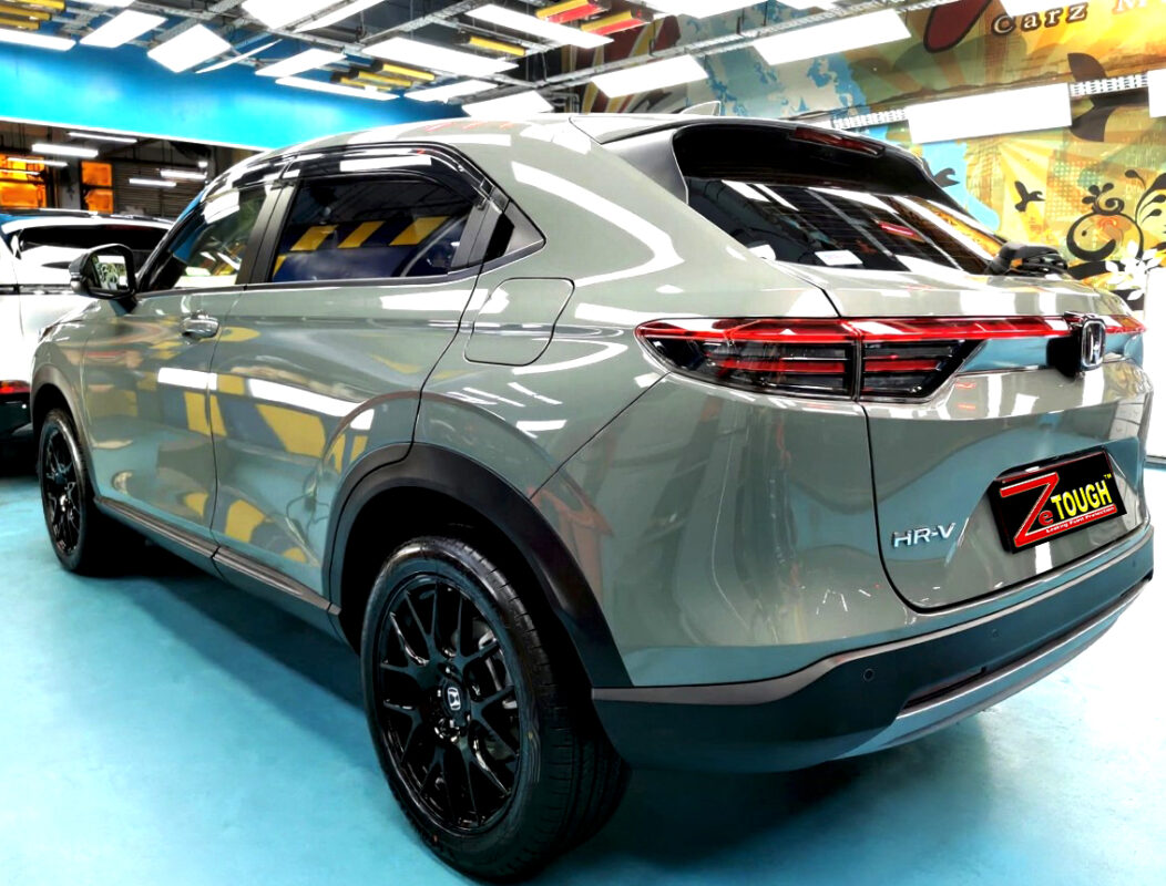 Rear quarter of the Honda HR-V, glossy and protected.