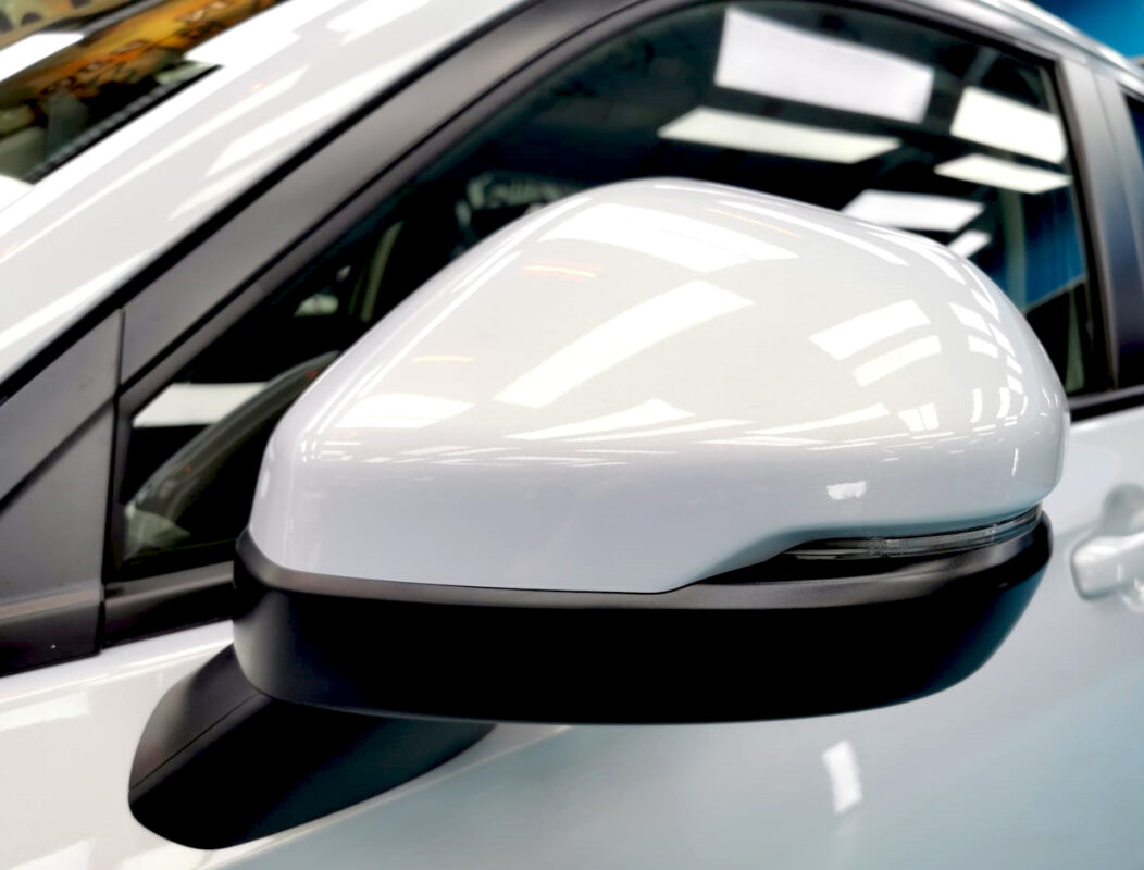 Front three-quarter view of the Honda HR-V after coating.