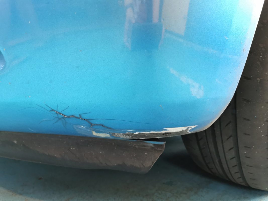 Honda Jazz exterior showing the original paintwork condition on arrival.