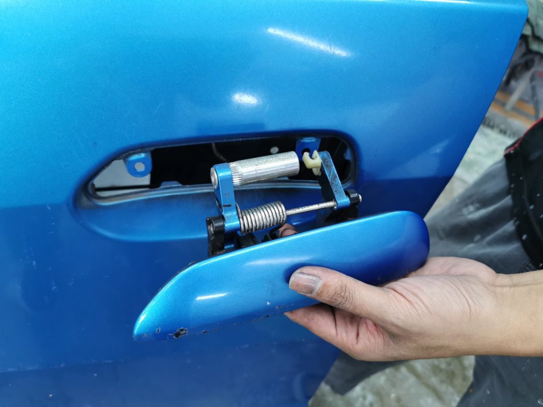 Trim pieces removed from the Honda Jazz during strip-down.