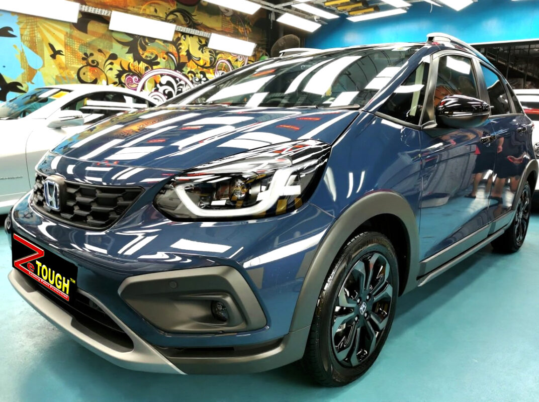 Honda Jazz, glossy after its ZeTough Titanium coating.