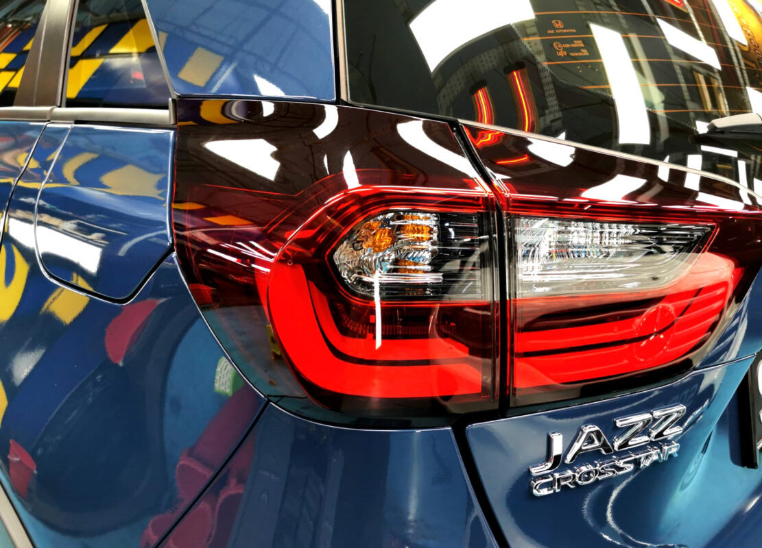 The finished Honda Jazz, glossy and protected.