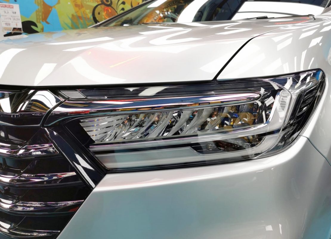 The Odyssey's coated paintwork showing clean reflections.