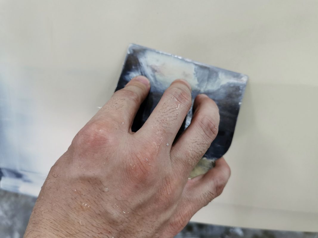 Panel beating and patching being done on the Odyssey's body.