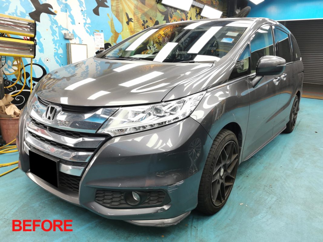 The Honda Odyssey after the full respray.
