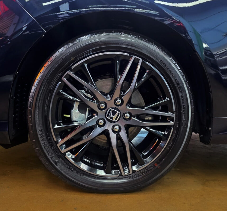 The Honda Odyssey with its fresh, coated finish.