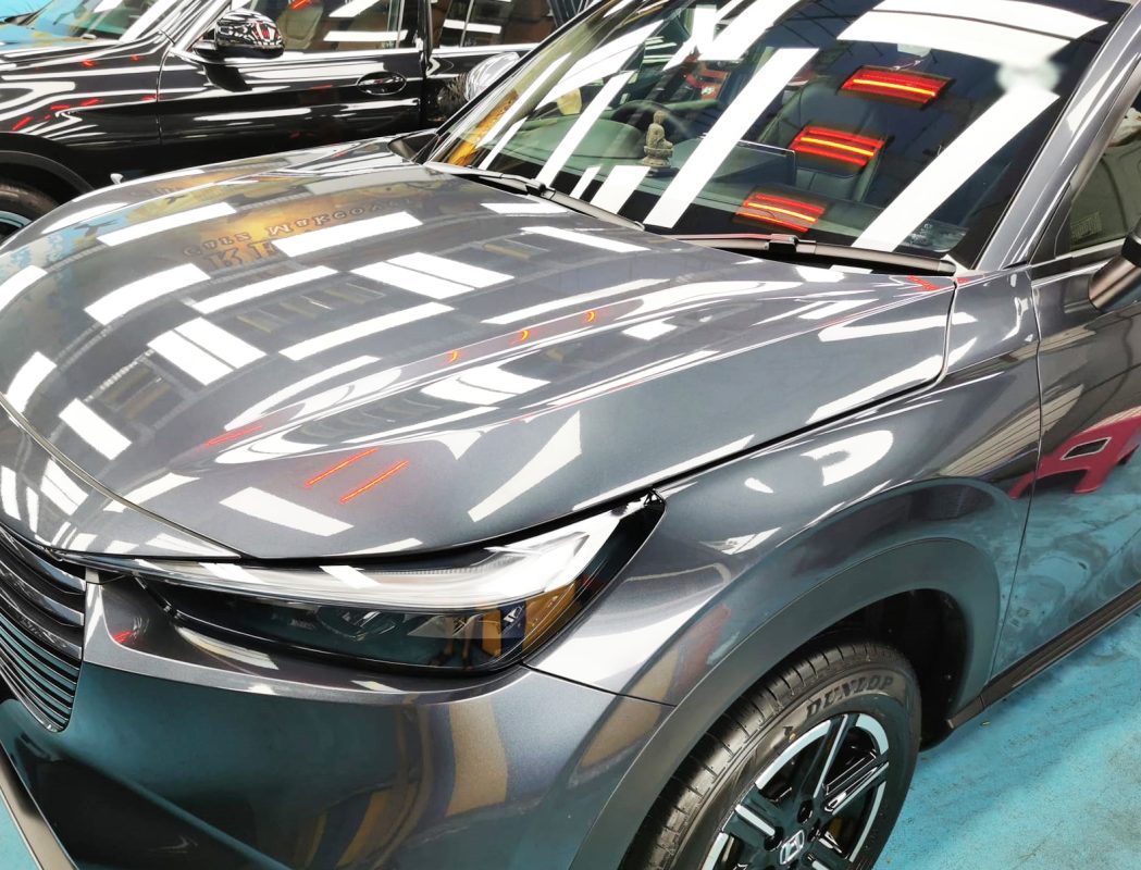 The Honda Vezel from a side angle after the ceramic coating.