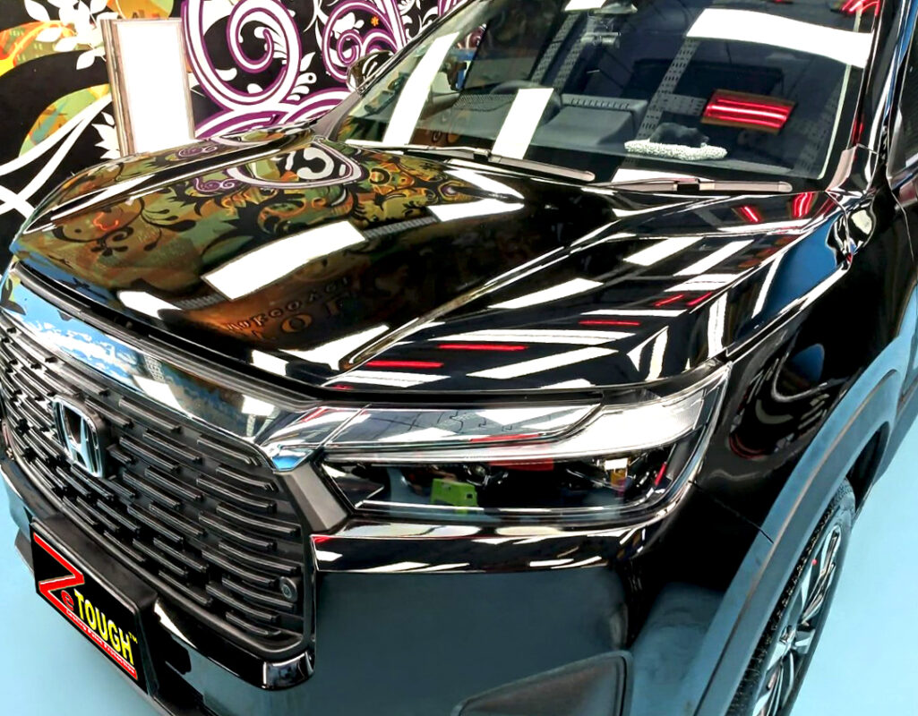 The Honda WR-V from a side angle after the titanium coating.