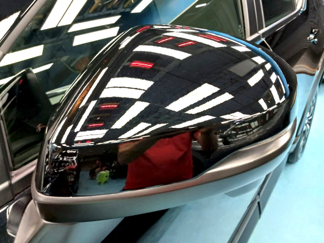 Side panel of the Honda WR-V with the titanium finish locked in.