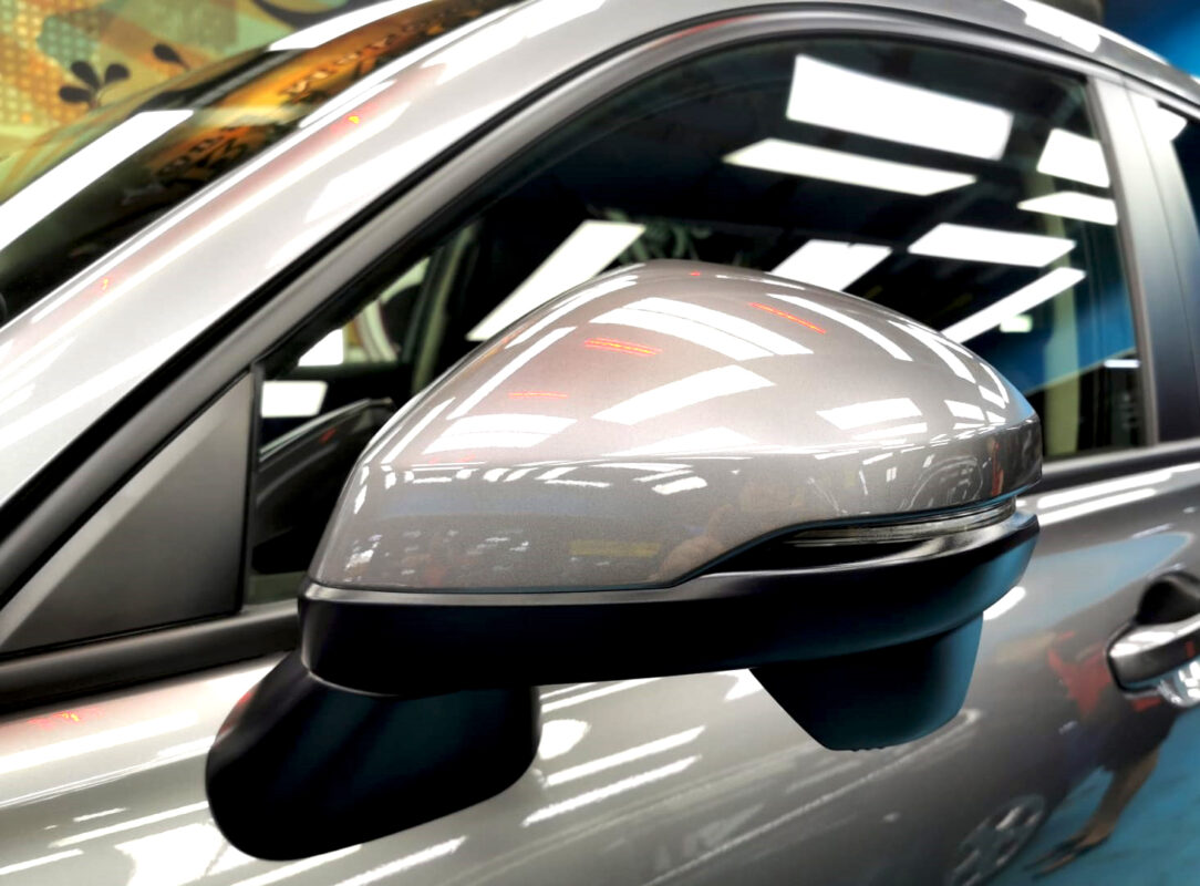 Side panel of the Honda ZR-V with the titanium finish locked in.