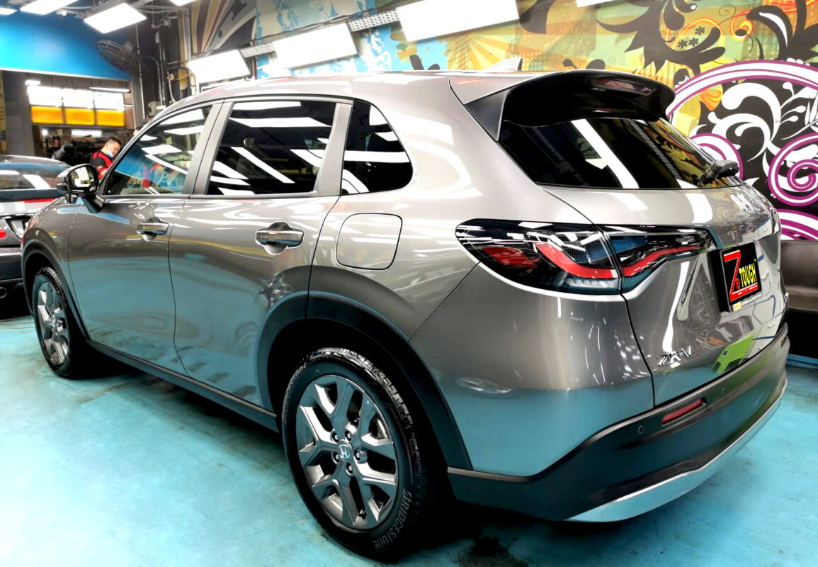 Rear quarter of the Honda ZR-V, glossy and protected.