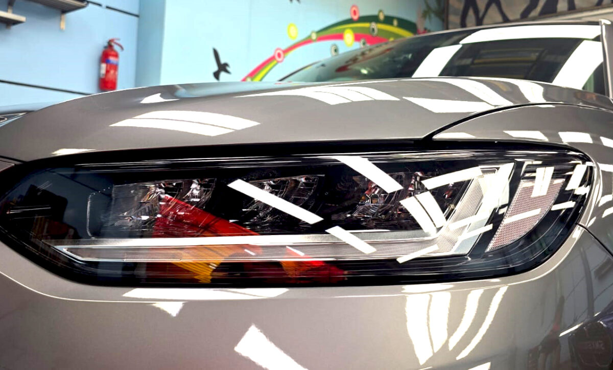 The ZR-V's coated paintwork showing clean reflections.