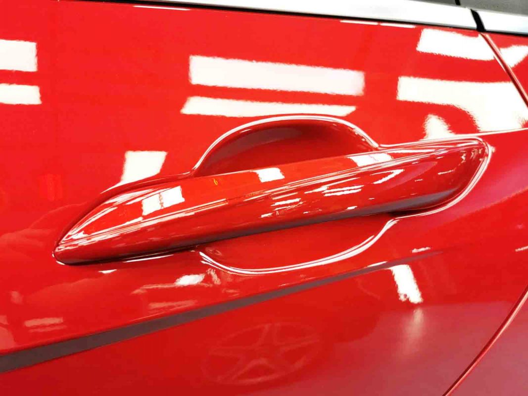 Front three-quarter view of the Hyundai CN7 after coating.