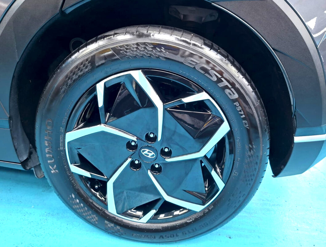 The Hyundai Ioniq 5 with its fresh, coated finish.
