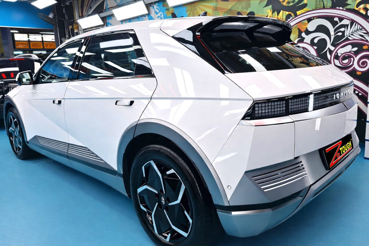 The Hyundai Ioniq 5 after its ZeTough coating.