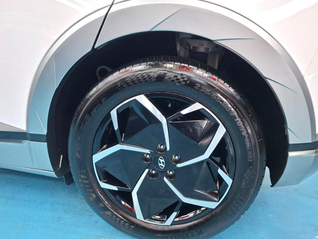 The Hyundai Ioniq 5 with its fresh, coated finish.