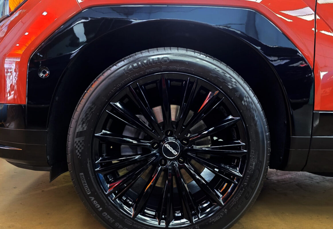 The Hyundai Santa Fe with its fresh, coated finish.