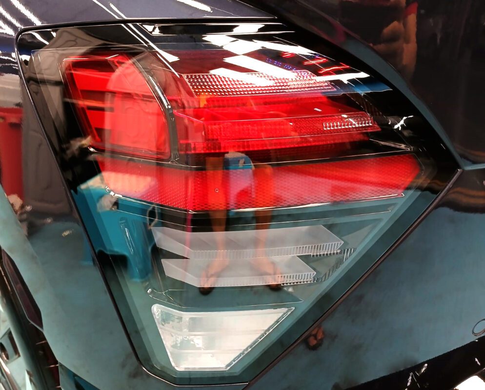 Front three-quarter view of the Hyundai SX2 Kona after coating.