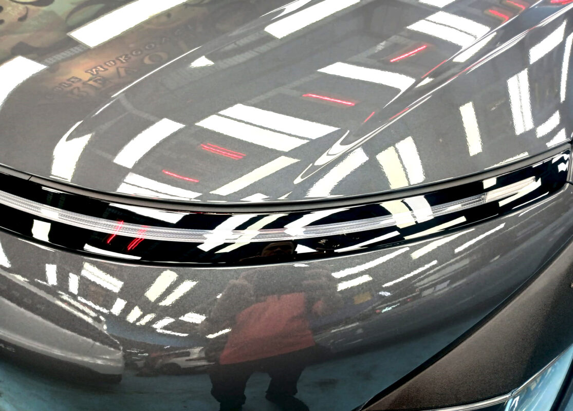 The Kona's coated paintwork showing clean reflections.