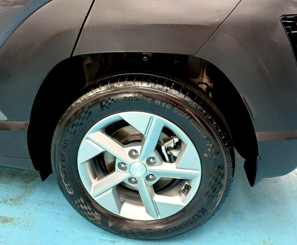 The Hyundai Kona, finished and ready for collection.