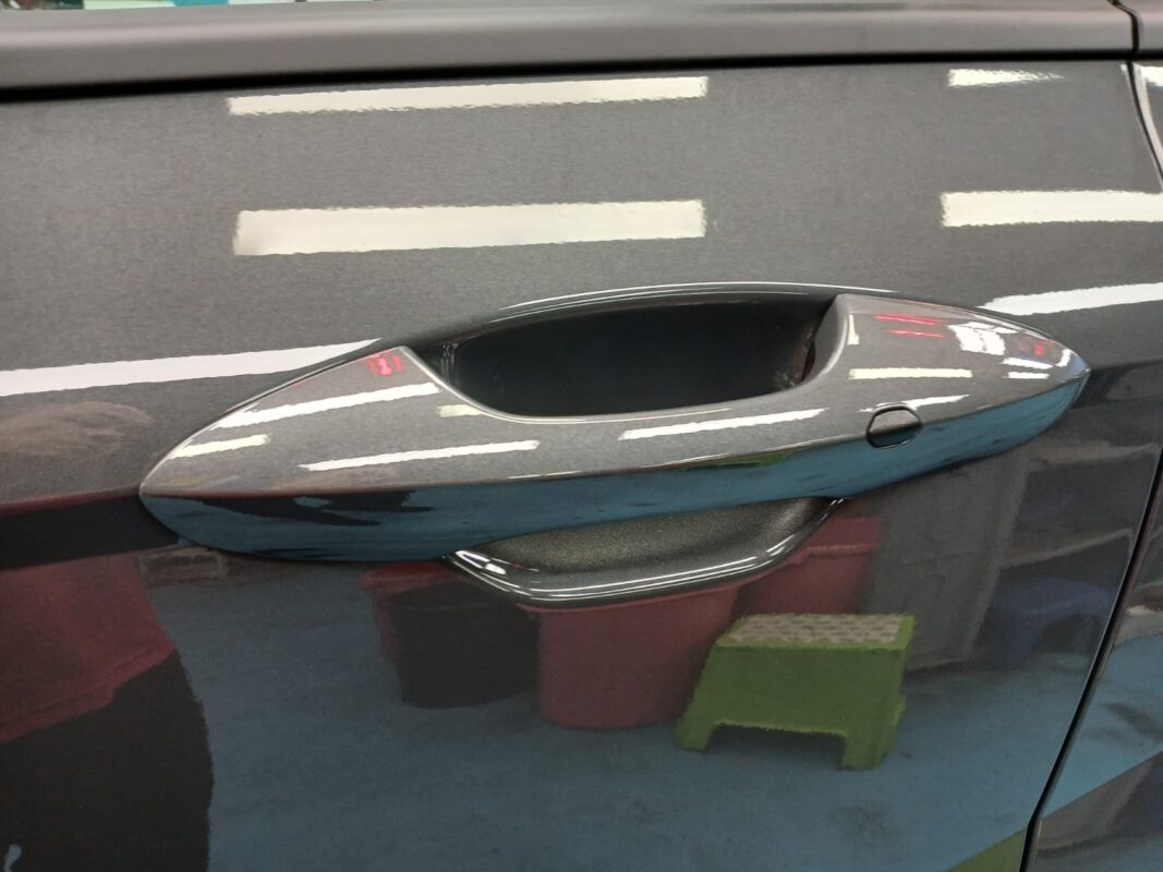 Front three-quarter view of the Hyundai SX2 Kona after coating.