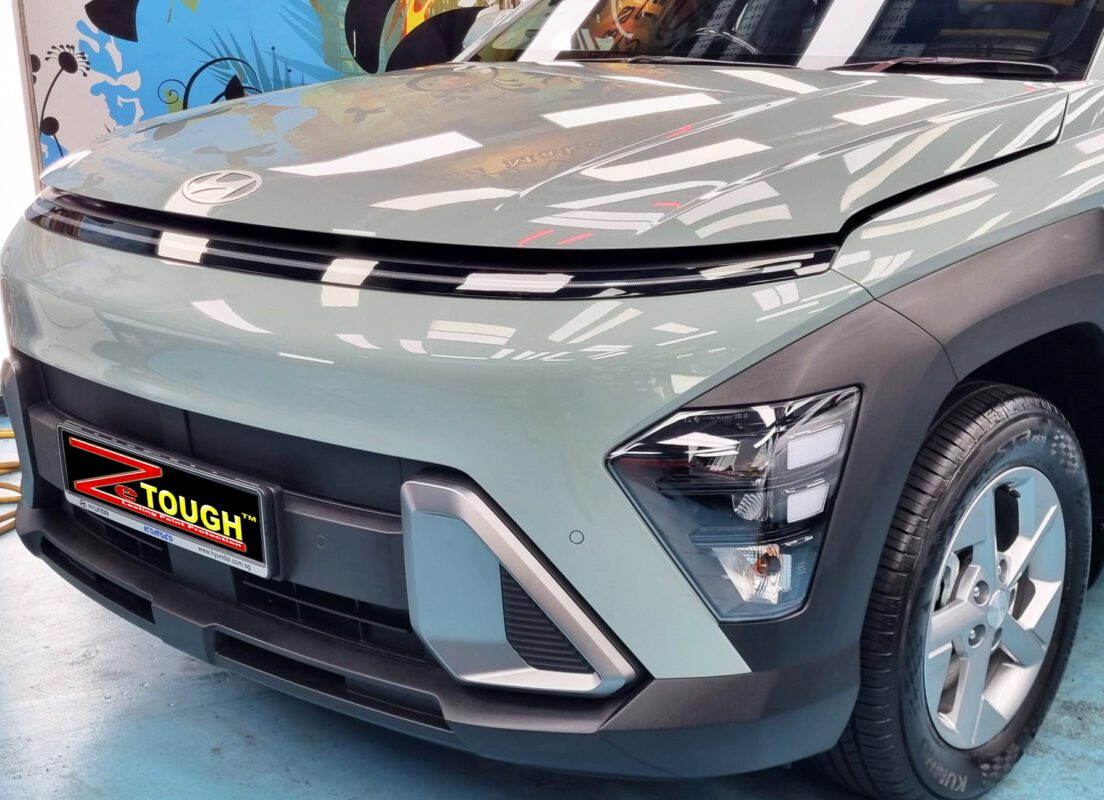 The Hyundai SX2 from a side angle after the ceramic coating.