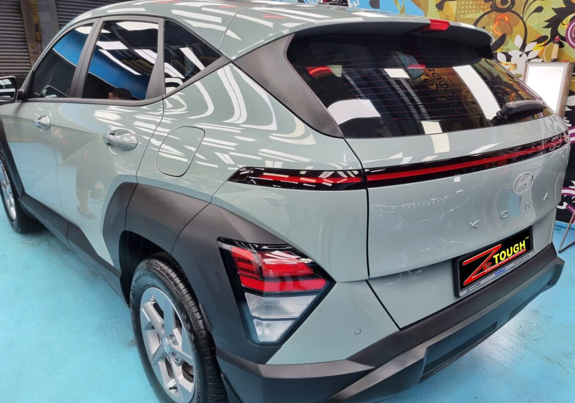 Front three-quarter view of the Hyundai SX2 after coating.