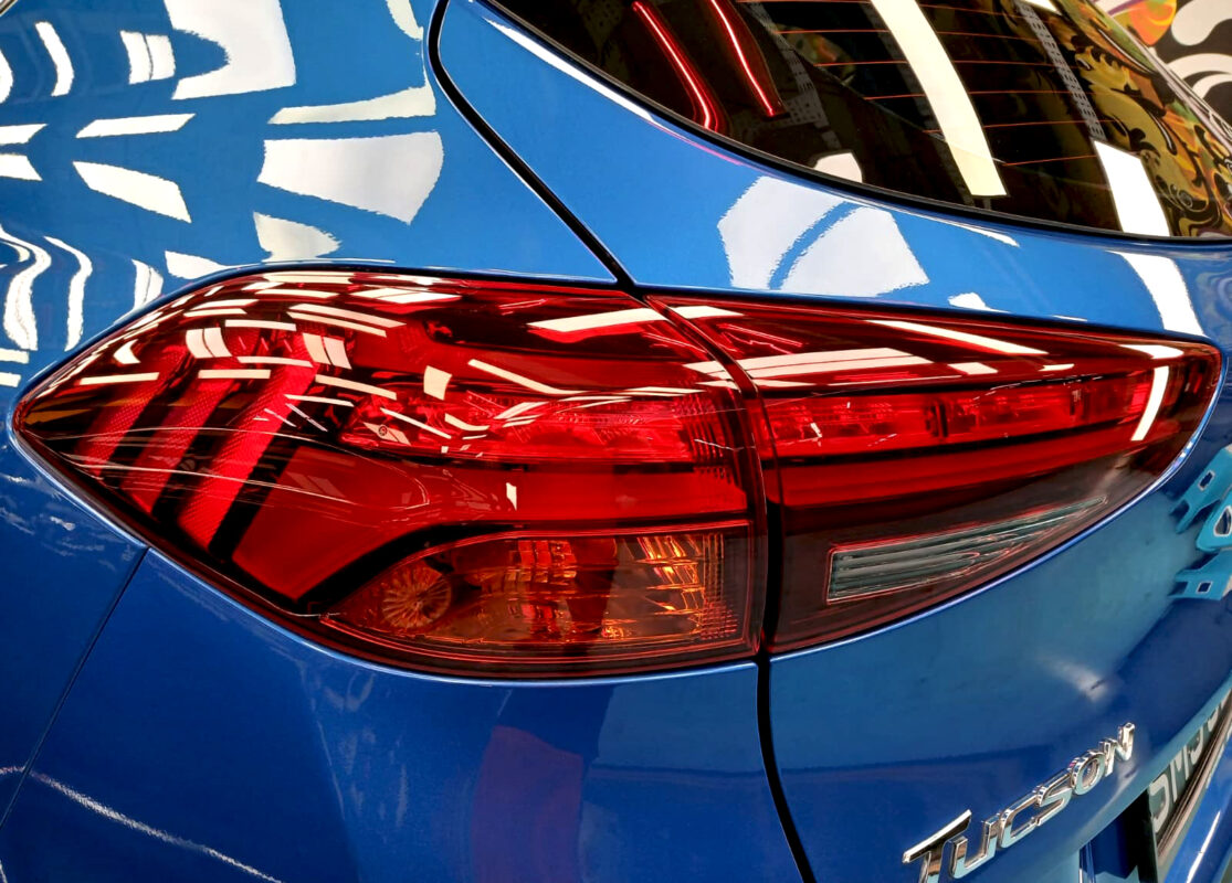 Rear quarter of the Hyundai TL Tucson, glossy and protected.
