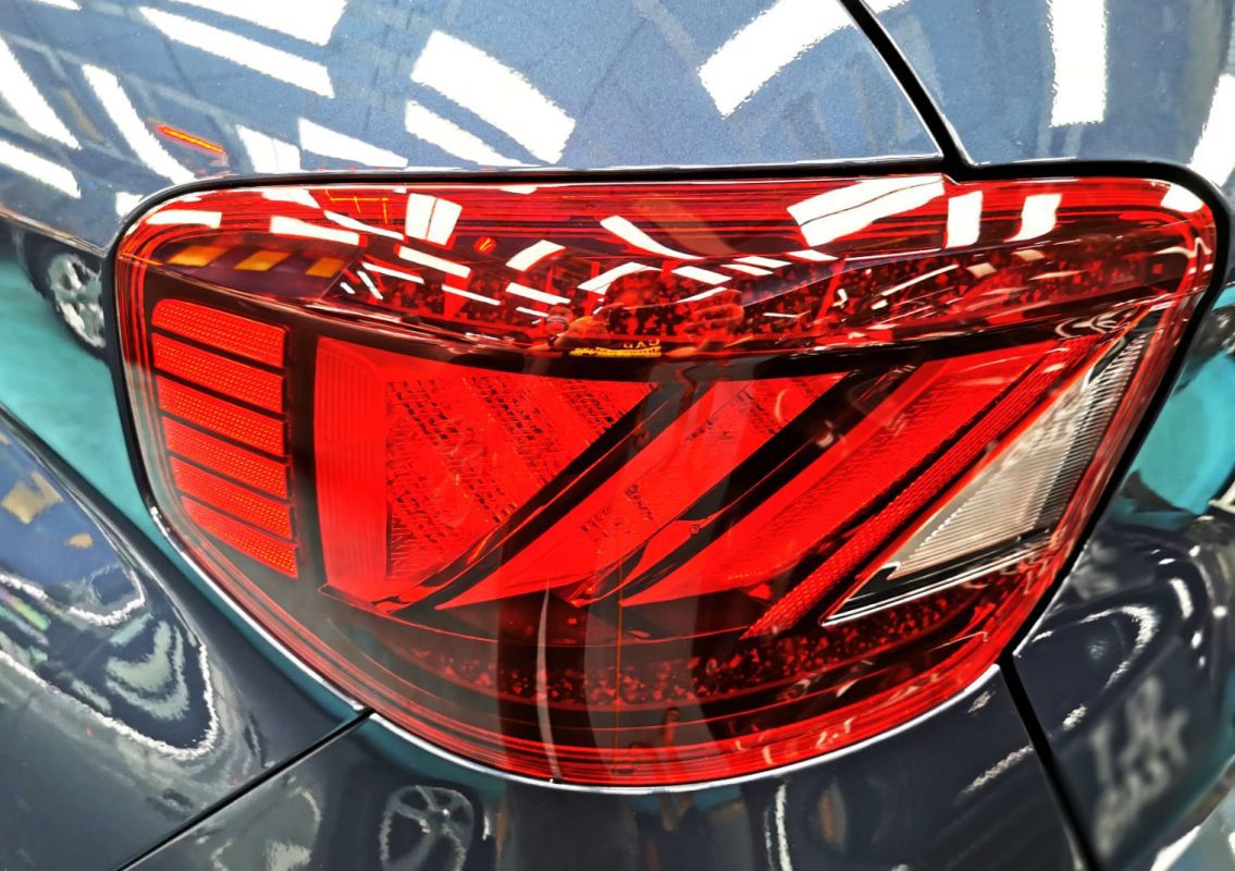 Rear quarter of the Hyundai Venue, glossy and protected.
