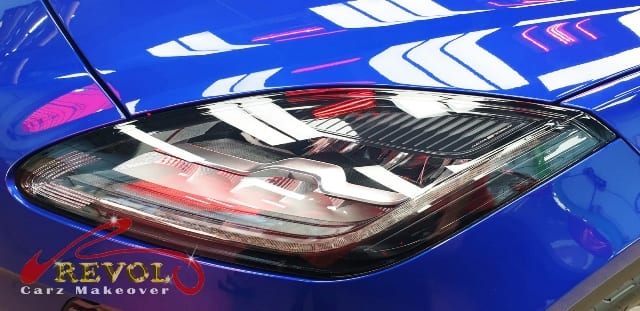 The E-Pace's coated paintwork showing clean reflections.