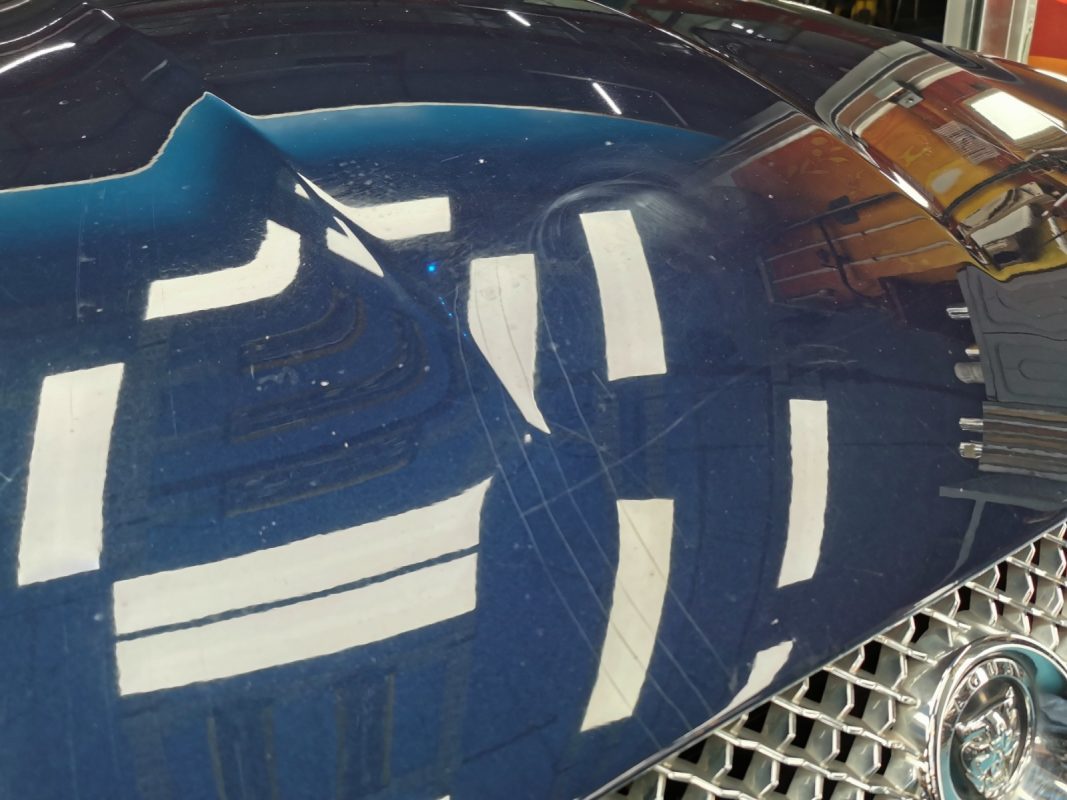 Scratches across the paintwork of the XF at intake.