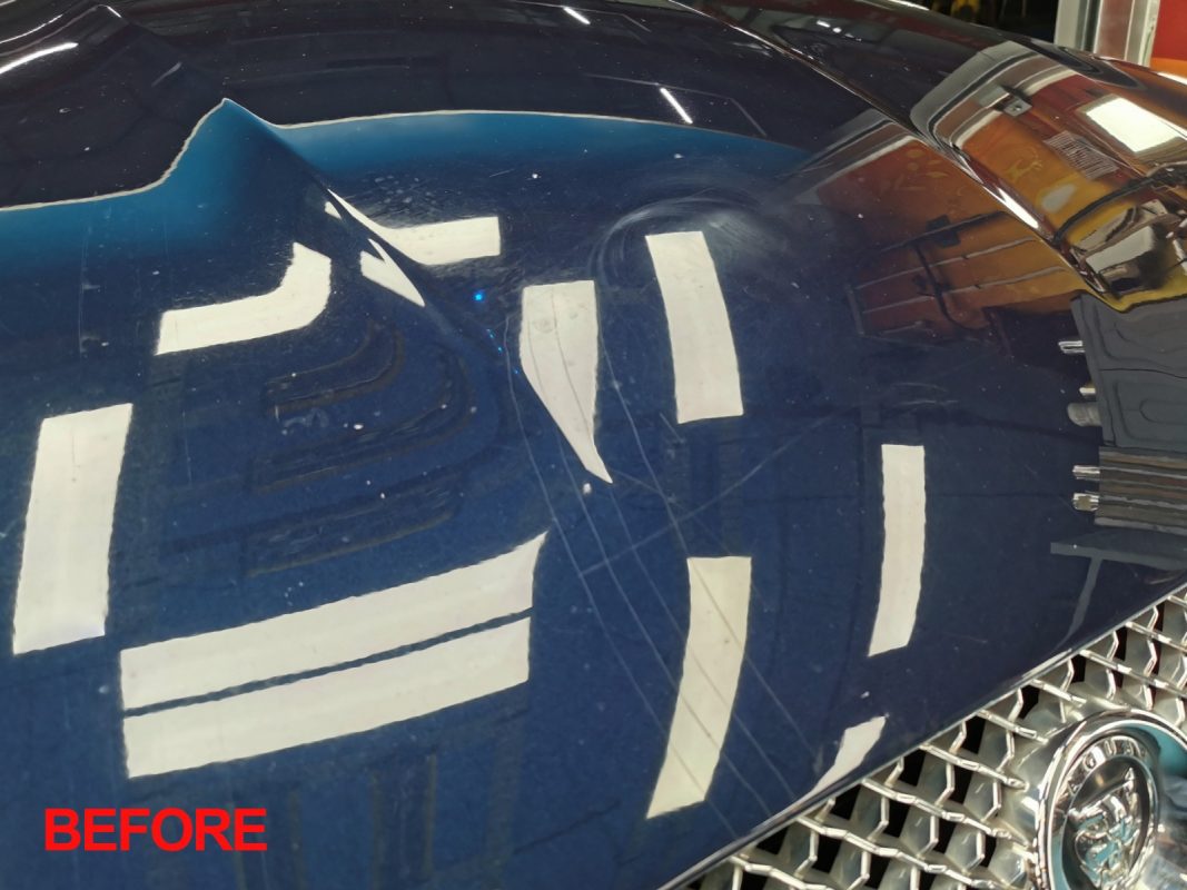 Glossy body panels on the resprayed XF.