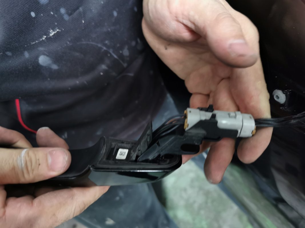 Buffing the new paint on the XF to bring up the shine.