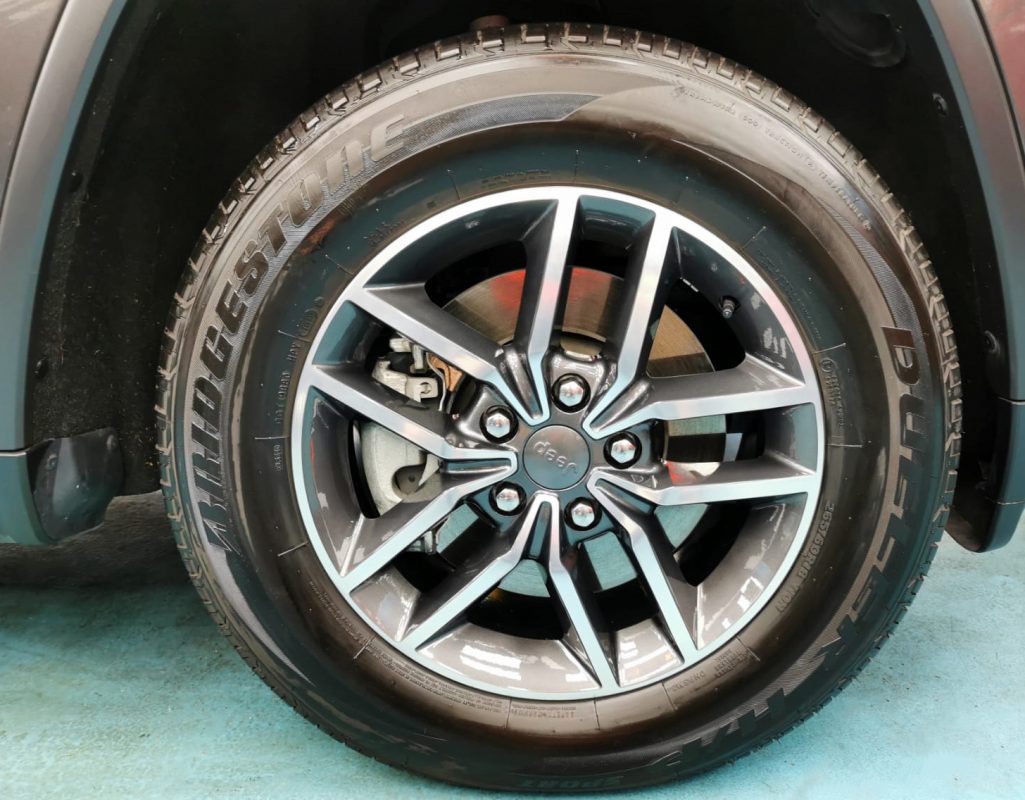 The Jeep Grande Cherokee, finished and ready for collection.