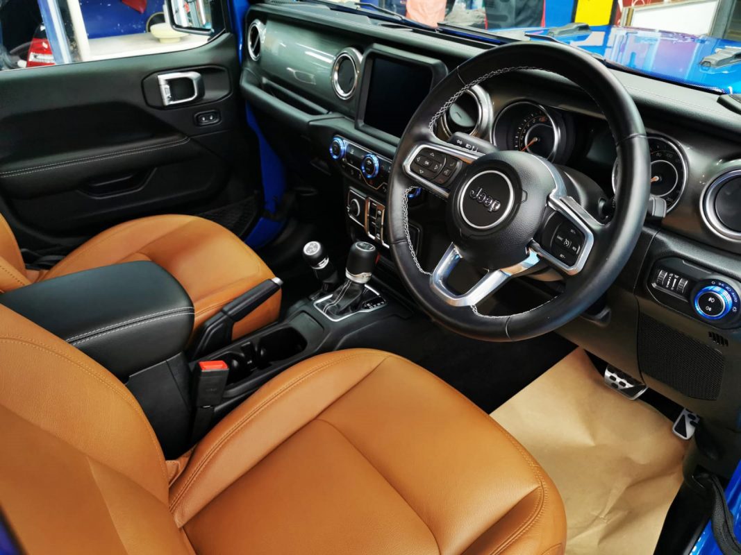 Detail of the Wrangler's panel work sealed with ZeTough Ceramic.