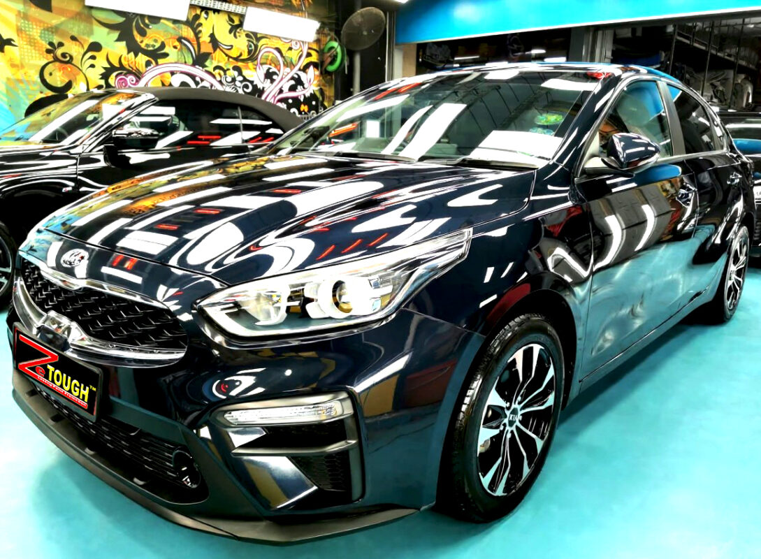 Kia Cerato, glossy after its ZeTough Ceramic coating.