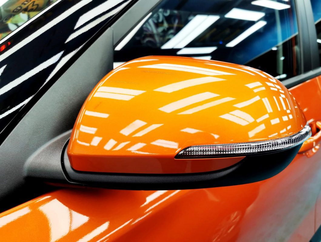 Rear quarter of the Kia Seltos, glossy and protected.