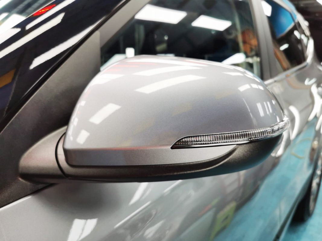 Rear quarter of the Kia Seltos, glossy and protected.