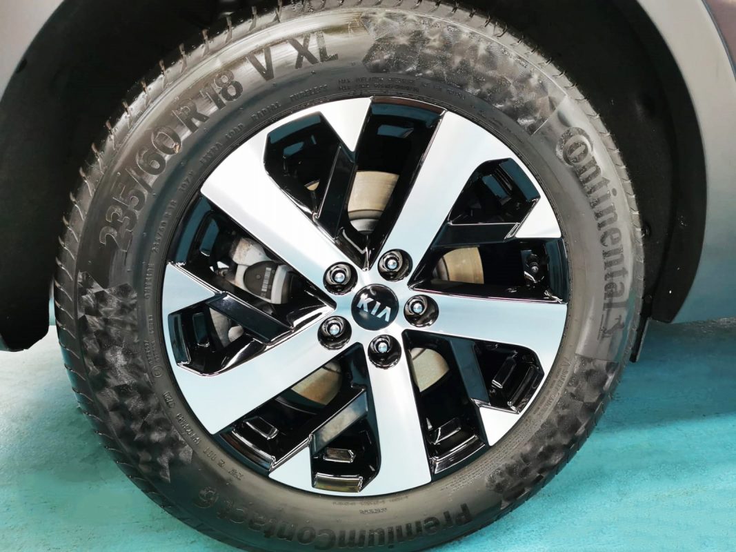 The Kia Sorento, finished and ready for collection.